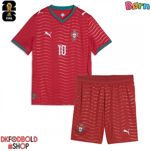 Portugal Bernardo Silva #10 Hjemmebanesæt Børn VM 2026 Kort ærmer (+ korte bukser)